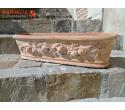 Oval windowsill flower box decorated with "Pomegranate" terracotta - length 56-66 cm - photo 3