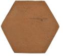 Handmade terracotta Hexagon pink clay side 12.5cm - photo 1