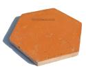 Pinkish clay hexagon side 15cm - smooth - photo 1