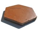 Pinkish clay hexagon side 15cm - smooth - photo 2