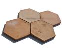Pinkish clay hexagon side 15cm - smooth - photo 3