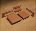 Skirting board for stairs in Neutral Treated Terracotta 19x42 cm - photo 1
