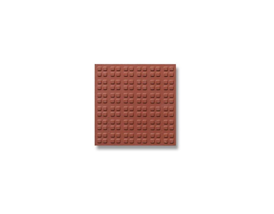 Red stoneware 15x15 cm_ Squared square
