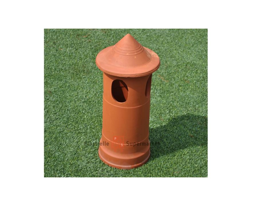 Round chimney in handcrafted terracotta internal diameter 12 cm