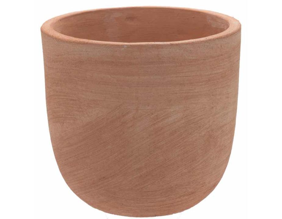 Round terracotta vase Terrarte Moderne line